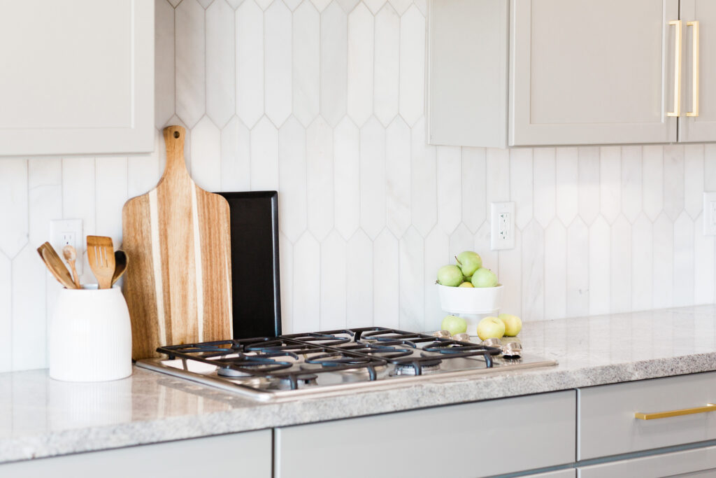 Stock image of beautifully renovated kitchen 