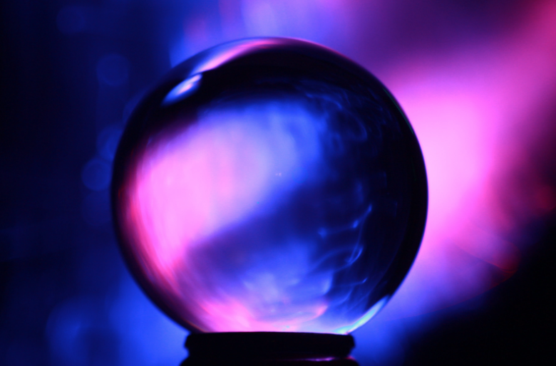 Stock image of a crystal ball to illustrate this blog post about 2024 home design trends predictions