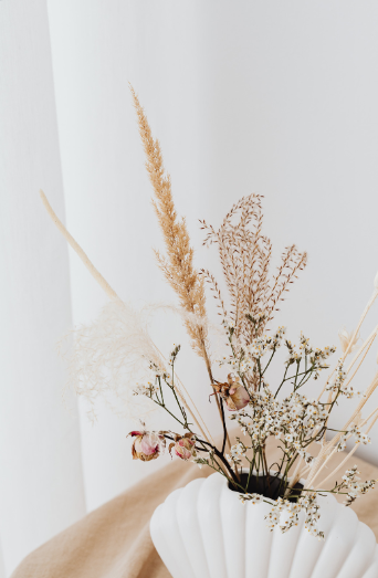 Stock image of a dried wildflower bouquet