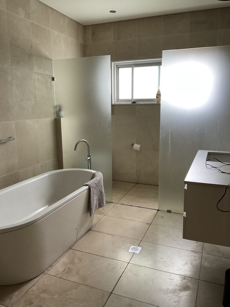 Before image of the family bathroom in the Sandringham pre-sale renovation