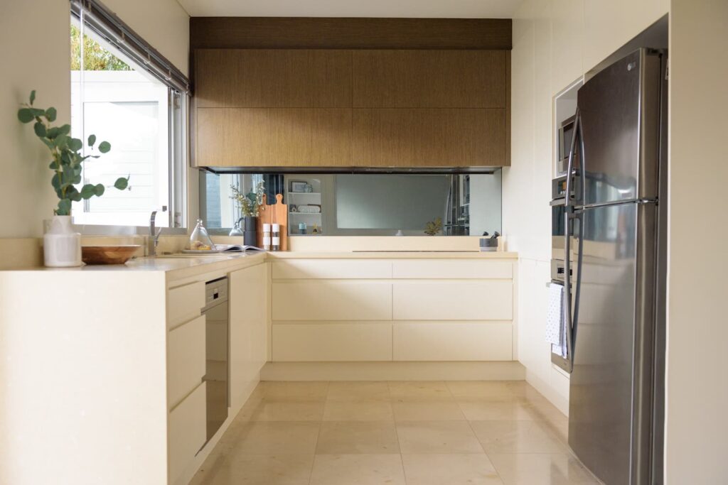 Photo of the kitchen of 88 Clareville Avenue, where I added value to a Sydney home