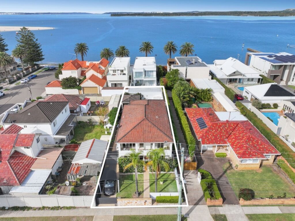 Aerial shot of the Sandringham renovation to show it's location close to Botany Bay