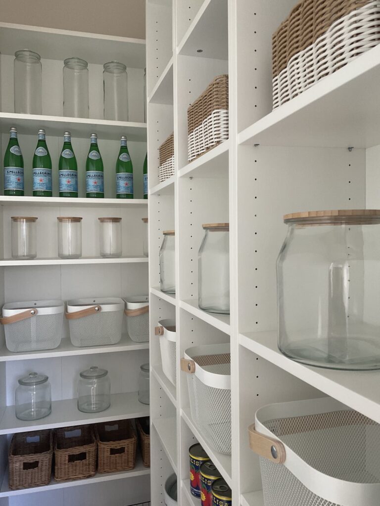 Image of shelves providing lots of storage in the pantry.