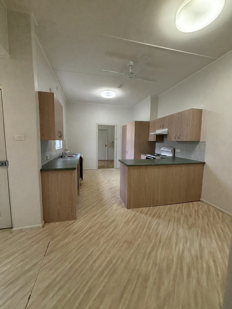 Before photo of the Sydney semi kitchen, ready for a kitchen renovation