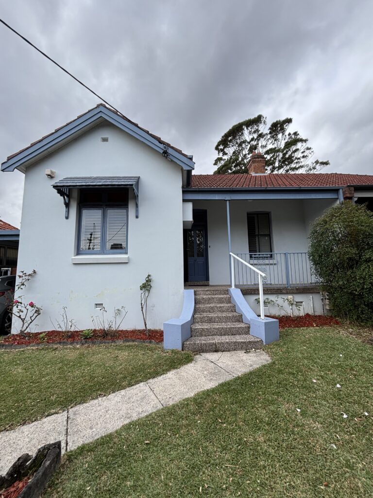Before photo of the exterior of the Sydney semi renovation